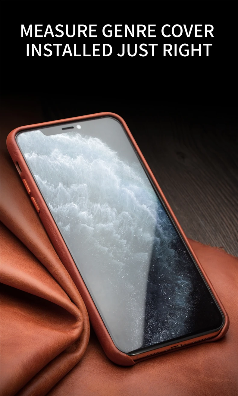 QIALINO из натуральной кожи чехол для телефона для iPhone 11Pro Макс анти-осень модная обувь класса люкс ручной ультра тонкая задняя крышка для iPhone11 Pro