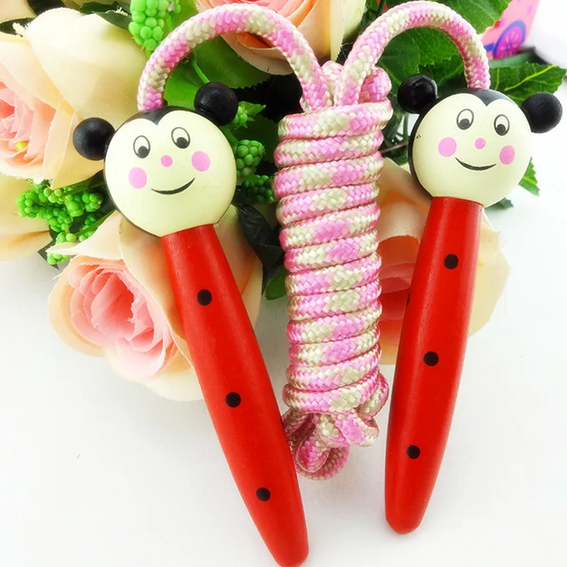 Детские скакалки с деревянной ручкой для занятий спортом бодибилдингом фитнесом