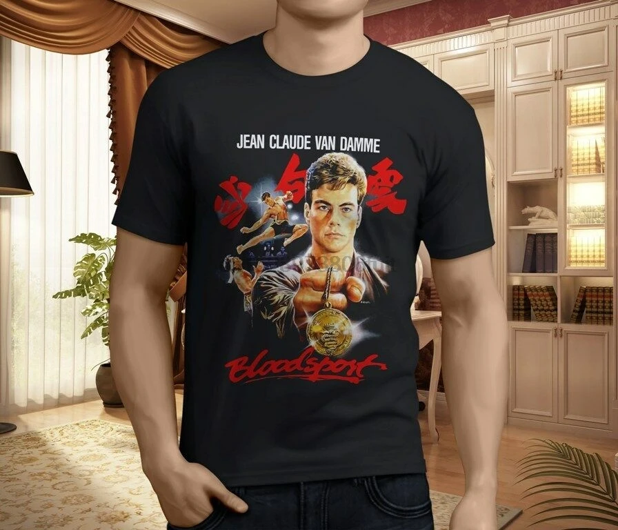 Новинка Мужская черная футболка с изображением Клода Ван Дамме размер S-3XL |