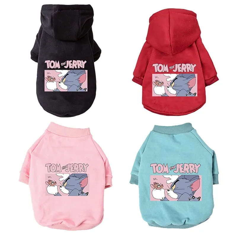 Мультяшная Одежда для собак зимние толстовки пальто милые рождественские куртки