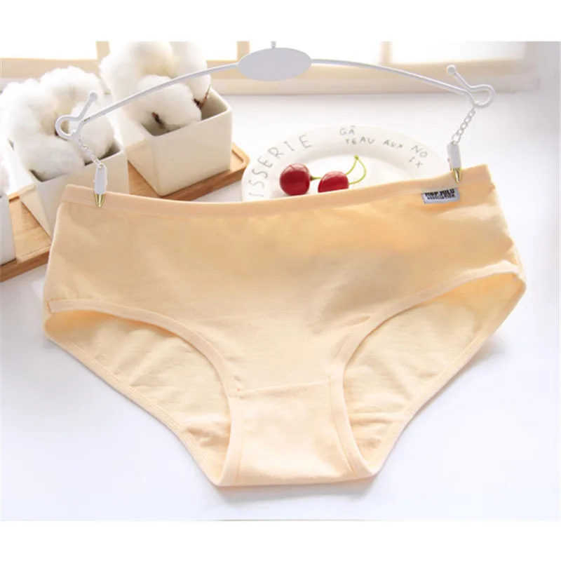 beige 1 шт., женские трусики, трусы, большие размеры, M-XXXL, сексуальное нижнее белье, хлопковые, мягкие, дышащие, женские трусики, одноцветные, подарки для женщин, 35 - Цвет: beige
