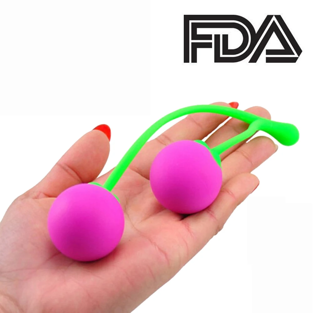 Силиконовые вагинальные вишневые Умные шарики для Кегеля интимные игрушки