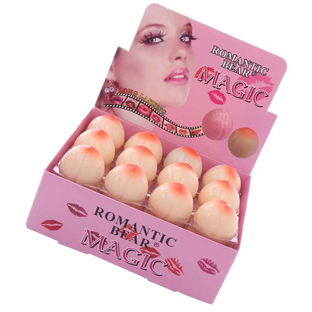 Совершенно новый милый макияж в форме персика увлажняющий питательный бальзам