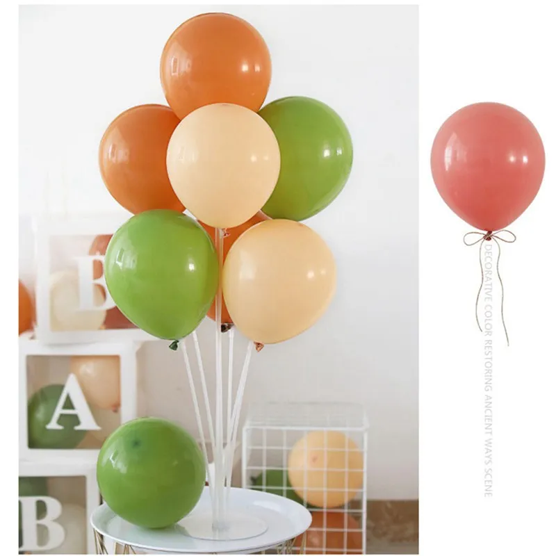 

100PCS 10inch Round Retro Color Latex Balloon Yaang Morant Die Color Ball Balloon Birthday Wedding Party Festival Decoration