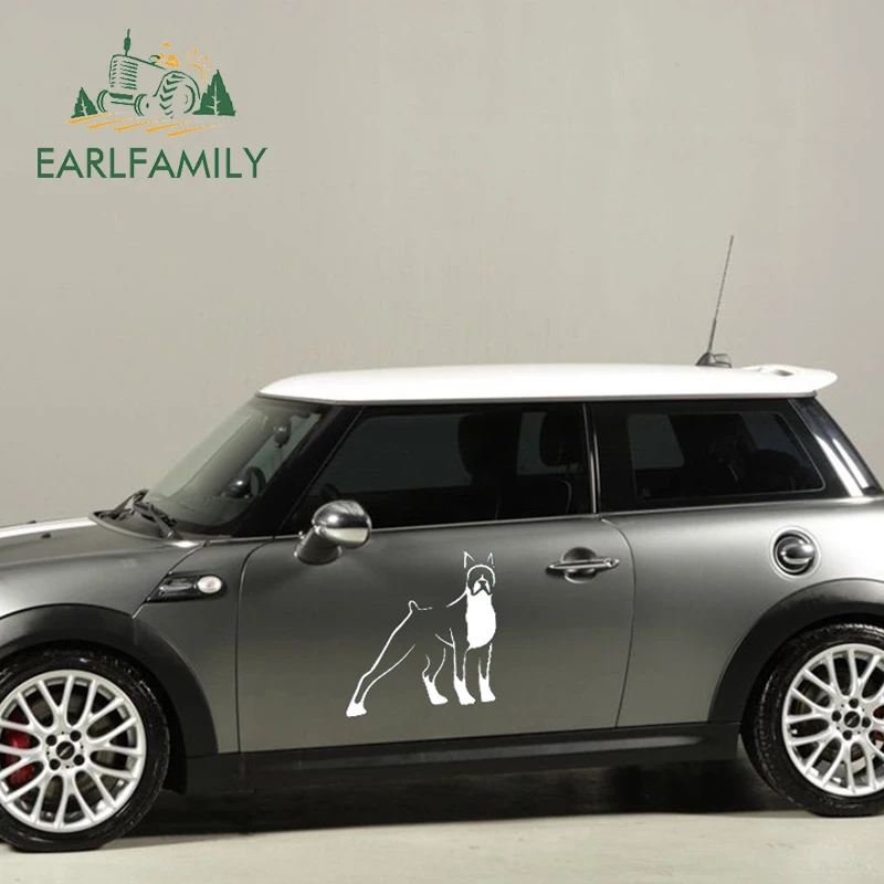 

EARLFAMILY 58 см x 49,3 см 2x домашние боксеры собака (по одному с каждой стороны) Автомобильная наклейка для автомобилей боковой грузовик окно внедорожник дверь щенок виниловая наклейка