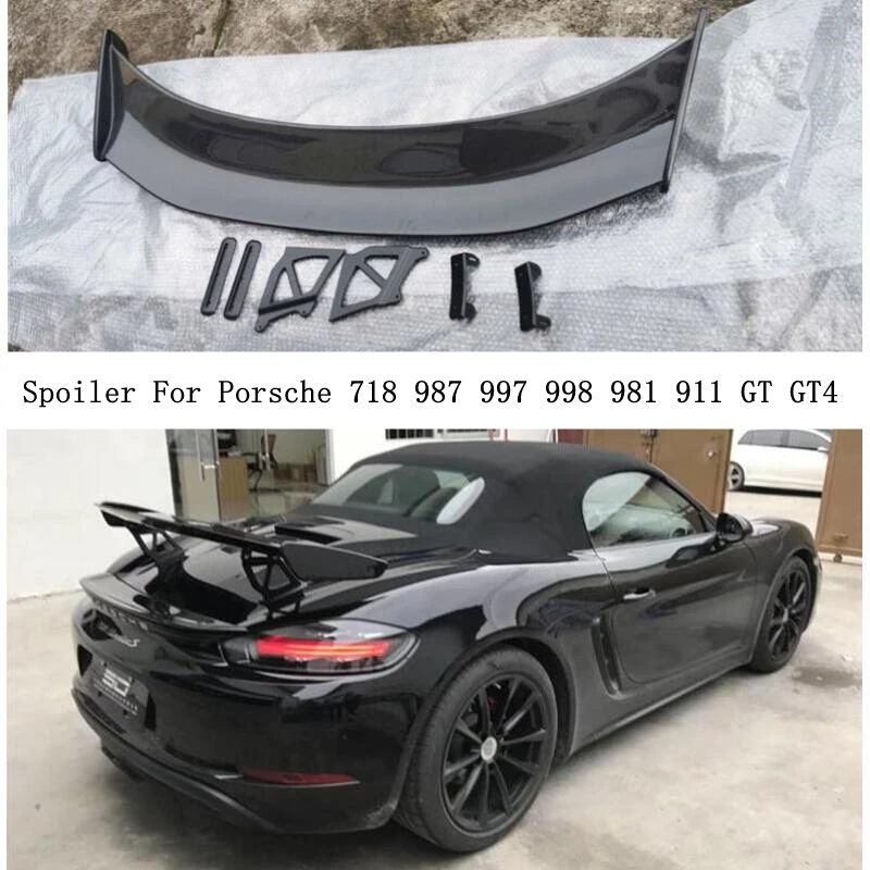 

Real Carbon Fiber Wing Trunk Lip Spoiler For Porsche 718 987 997 998 981 911 GT GT4 High Quality Auto Accessories