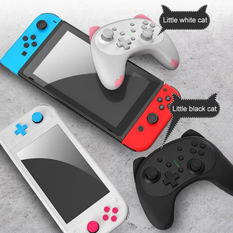 

Cat Handle For Switch Controller Wireless Gamepad Bluetooth Joystick with Game Joystick Controller with Somatosensory Vibration