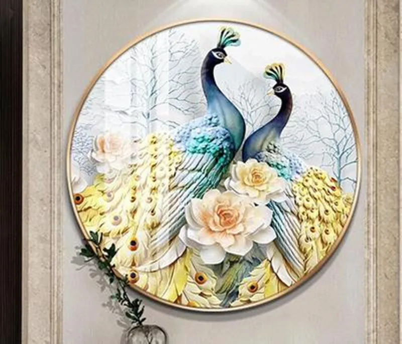 Алмазная вышивка &quotсделай сам&quot картина с изображением павлина | Дом и сад