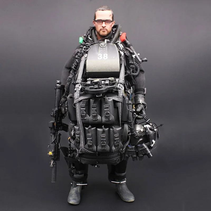 1/6 Scale M004 US NAVY Seal Halo UDT Night diving Paratrooper Jumper Model for 12
