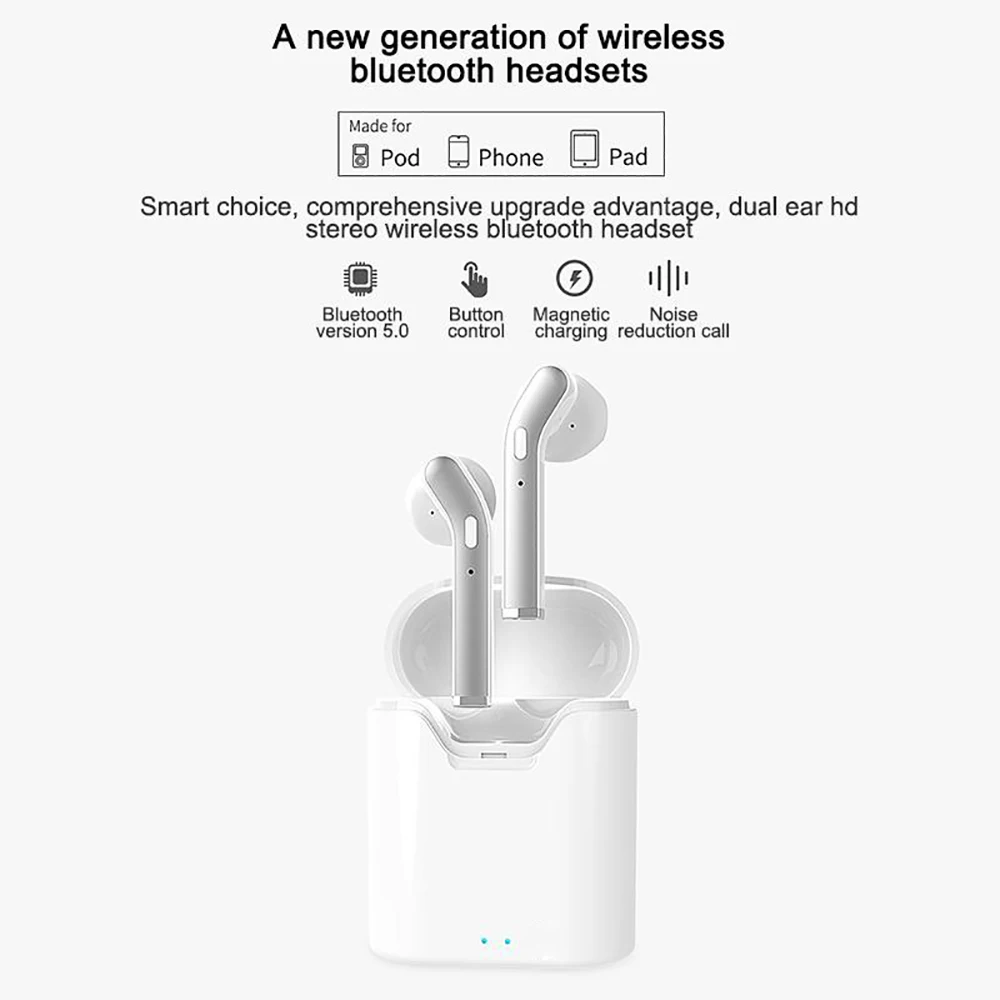 tws Wireless Headphones Bluetooth 5.0 Earphones sport Earbuds Headset With Mic Charging box Headphones For all smartphones enlarge