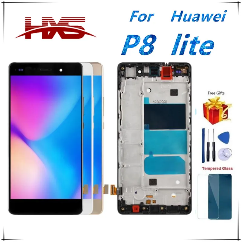 H.X.S для Huawei P8 Lite ЖК экран сенсорный дисплей цифровой|Экраны мобильных телефонов| |