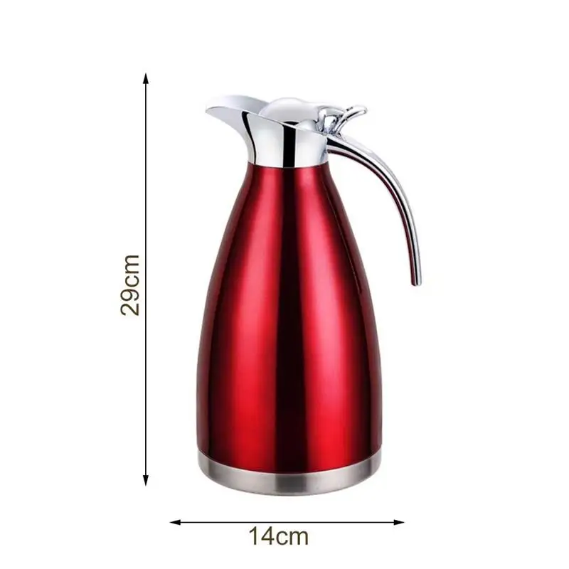 

Stainless Steel Thermal Bottle Coffee Tea Carafe 2L Double Wall Insulated Vacuum Flasks Travel Thermos Jug Water Pot Kettle 2021