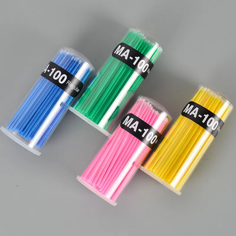 

Disposable Cotton Swab Lint Free Micro Brushes Wood Cotton Buds Swabs False Eyelash Stick Extension Glue Removing Tool