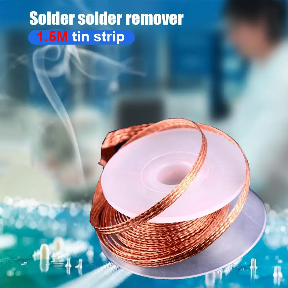 

1.5m Desoldering Braid Welding Solder Remover Wick Wire Lead BGA Repair Tool High Efficiency Saves Time Of Electric Repair