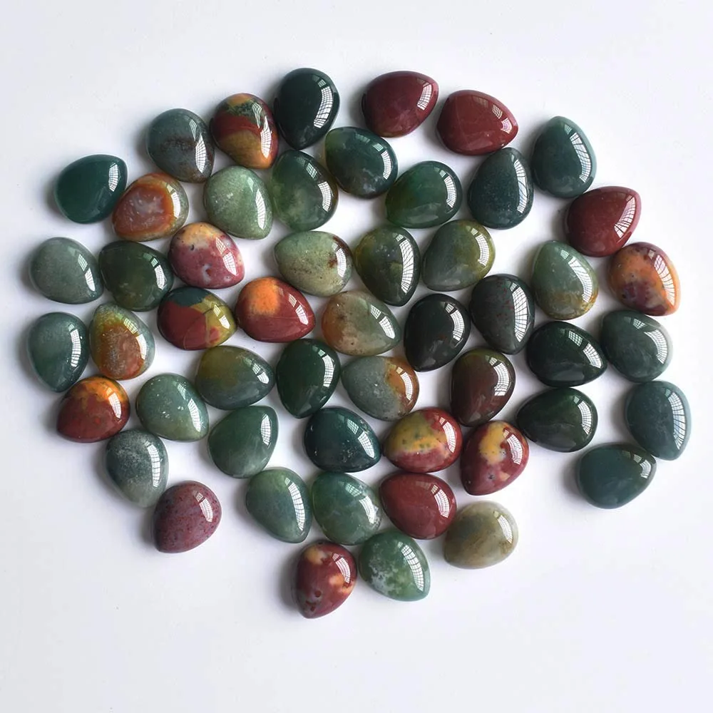 

2020 Hot sell top quality Natural India onyx drop CAB CABOCHON 8x10mm beads for jewelry making 50pcs/lot Wholesale free