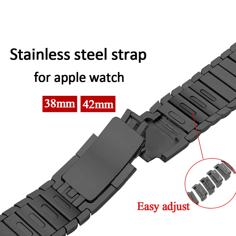

Браслет звеньевой для Apple watch band 44 мм 45 мм 41 мм 40 мм 42 мм 38 мм, браслет для iwatch Apple watch 3 4 5 6 SE 7 Band Gen.6