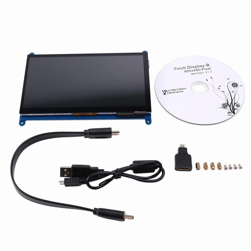 7-дюймовый емкостный сенсорный экран TFT LCD дисплей HDMI модуль 800x480 для Raspberry Pi 3 2 Model B