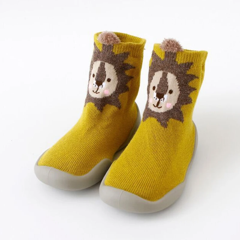 Детские носки обувь с резиновой подошвой детские осень-зима полу для девочек и