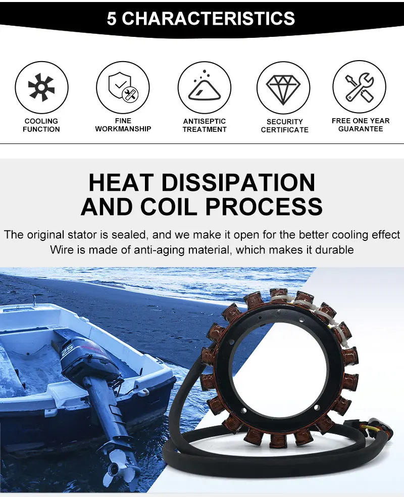 JETUNIT узел статора для Yamaha подвесной 68F-81410-00-00 150hp 175hp 200hp