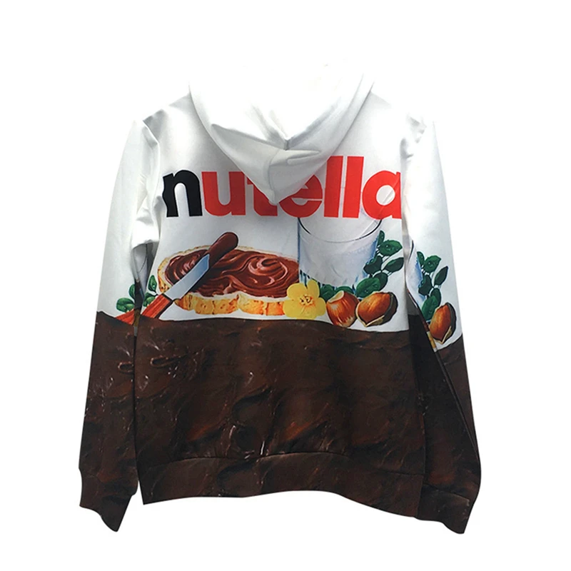 Мужская/Женская толстовка с 3d принтом Nutella еды хип-хоп повседневные стильные топы