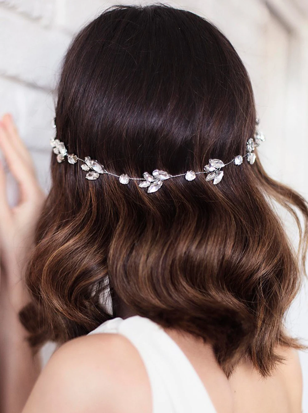 Свадебные серебряные стразы повязка на голову с кристаллами свадебные волосы