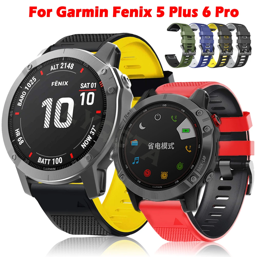 

22mm Watch Strap For Garmin Fenix 5 Plus 6 Pro Forerunner 935 945 Silicone Band Quick Release Watchband Easyfit Bracelet Belt