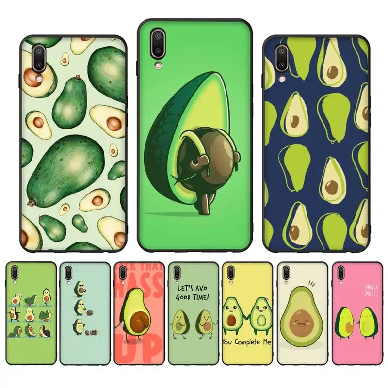 

Cute Cartoon Fruit Avocado Phone Case Case For Oppo Reno Realme C3 6Pro Cover For vivo Y91C Y17 Y19 Funda Capa