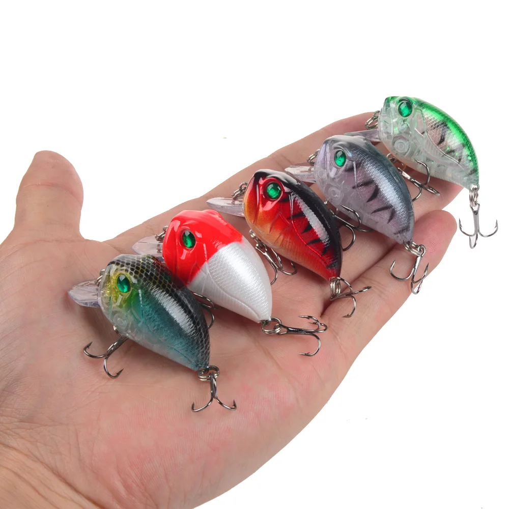 

Fishing Lure Small Mini Fat Crankbait Hard Plastic Peche 45mm 8g Topwater Wobbler Pesca Isca Artificial Leurre for Pike