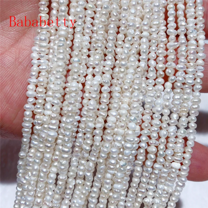 Оптовая продажа 2 шт. 3 4 мм белые фотобусины свободные бусины 35 см|loose beads|beads loosepearls