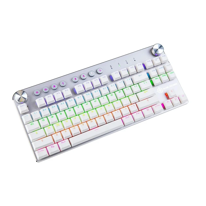 

IC-REFINER MK11 Mechanical Gaming Keyboard Wired USB and Wireless BT 3.0 RGB Backlight Switchable 87 Keys Gaming Keyboard for