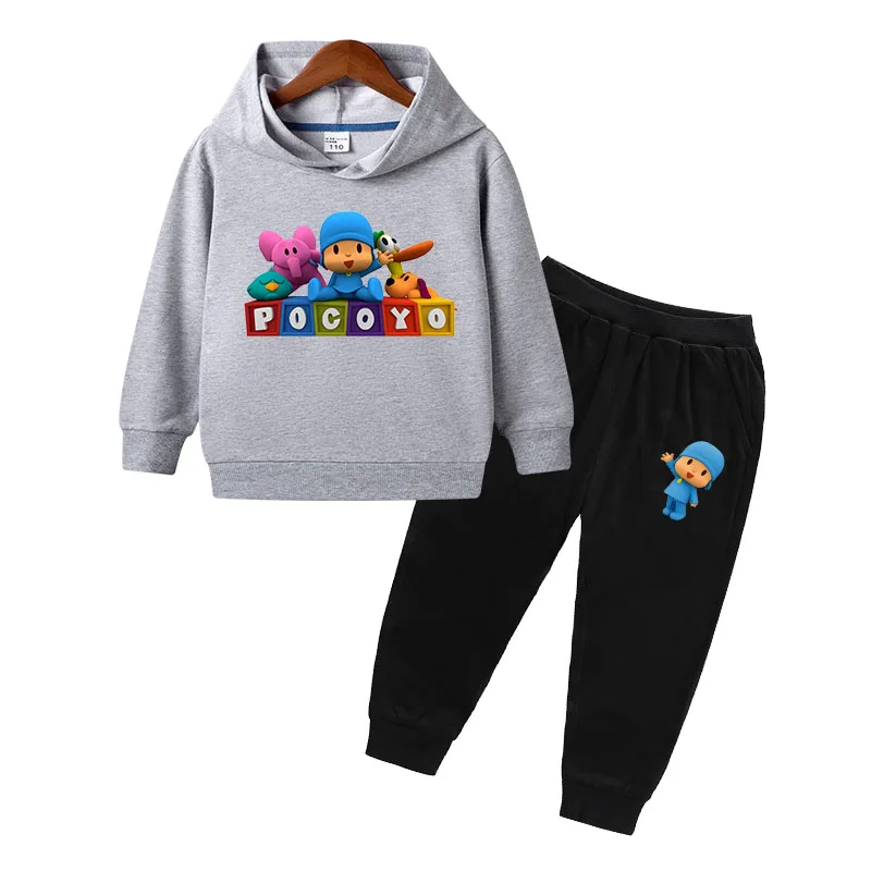 

Pocoyo Hoodies Sets Kids Sweatshirts Fashion Hooded Tops Baby Toddler Girls Coat Kids Clothes Boys Casual Cartoon Sportswear