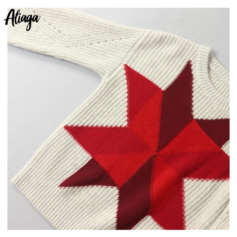 

Aliaga Europe Brand Fashion Maple Leaf Sweater 100% Cashmere Sweater Ladies Winter Pullovers High-end Knitted Jacquard Knitwear