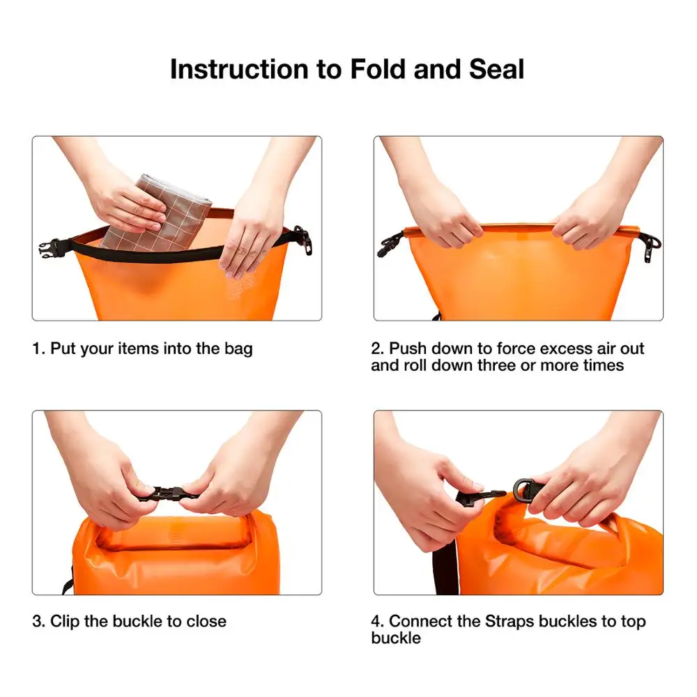 Piscifun Waterproof Dry Bag Outdoor Swimming Boating Floating Rafting Fishing Backpack 2L 5L10L 20L 30L 40L with Phone Case | Спорт и