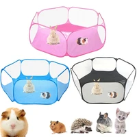 portable pet cat dog cage tent playpen folding fence for hamster hedgehog small animals breathable puppy cat rabbit guinea pigwf