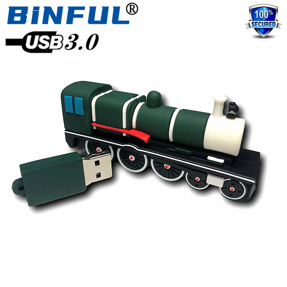 

BINFUL Cartoon New Fast USB 3.0 Train USB Flash Drive 128GB 4GB Pen Drive Pendrive 8GB 16GB 32GB 64GB 256GB U DISK Memory Stick