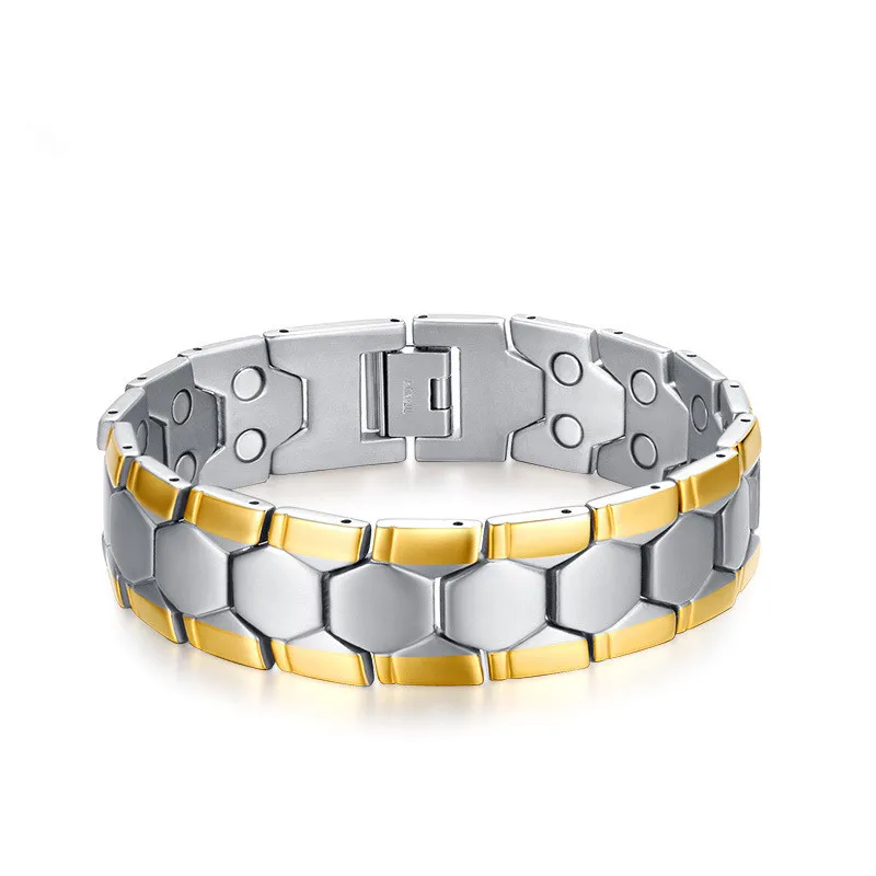 Magnetic Health Care Bracelets Bangles Sport Football Design Men's Charm Chain With Germanium 210mm |