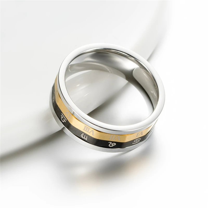 

2020 Hot Sale 8mm Stainless Steel Jewelry for Women Accessories Korean Style Twelve Constellations Spinner Rings Christmas Gift