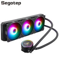 segotep pc case water cooling computer cpu water cooler radiator rgb dual fan integrated liquid cooling for intel lga 2011am4