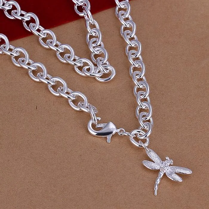 Очаровательная Подвеска для женщин и мужчин красивое посеребренное ожерелье в