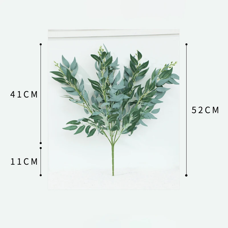 5 вилок с листьями ивы искусственные цветы зеленые листья домашняя спальня