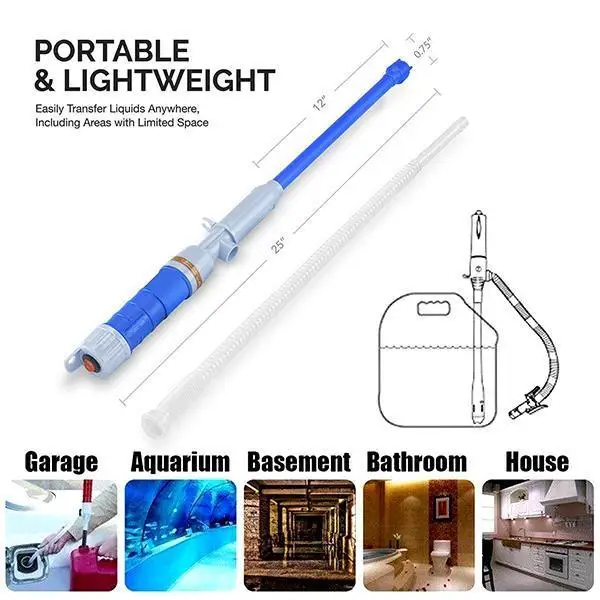 

1pc Portable Electric Pump Household Tool Powerful Multi-Purpose Transfer Hose Electric Liquid Transfer Pump Hard Straw