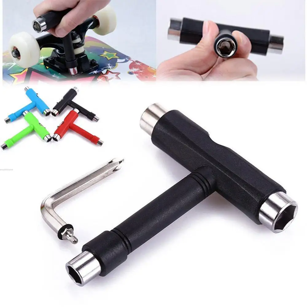 Roller Skate Skateboard Longboard T Shape Board ATB Tool Allen Key Multi-Function Universal Black Useful Screwdriver Socket | Инструменты