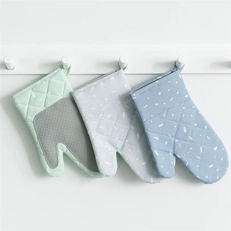 1 пара кухонных перчаток для микроволновки Нескользящие хлопковые перчатки