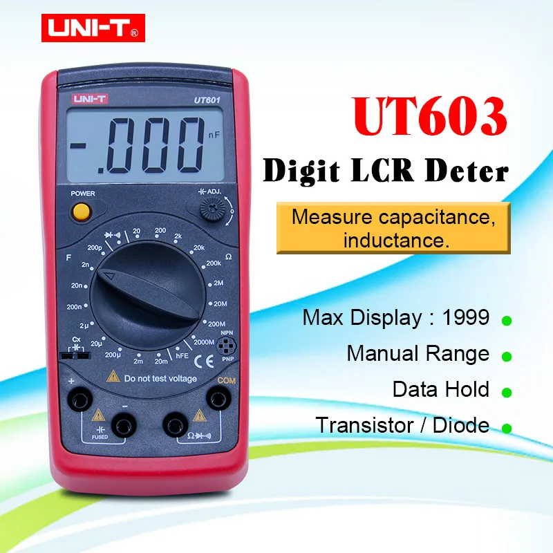 UNI-T UT603 Modern Resistance Inductance Capacitance Meters Testers LCR Meter Capacitors Ohmmeter w/hFE Test