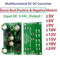 2 in 1 8w boost buck dual voltage board 3 24v to 5v 6v 9v 10v 12v 15v 18v 24v for adc dac lcd op amp speaker