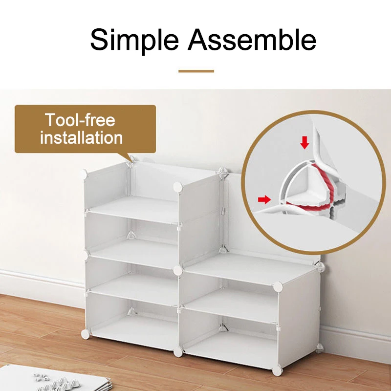 

Simple Multi-layer Shoe Cabinets Dustproof Furniture Storage Rack Plastic Household Shoe Rack Living Room Organizer Shoe Cabinet