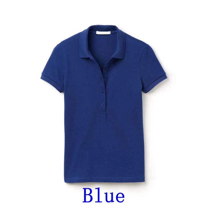 

2021 women's solid color pure cotton piqu polos shirt have S-2XL