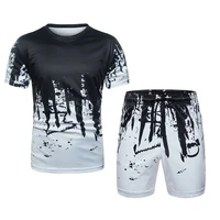 tracksuit male 2020 men 3d clothing sportswear set fitness summer print shorts t shirt mens suit 2 pieces sets plus size 4xl
