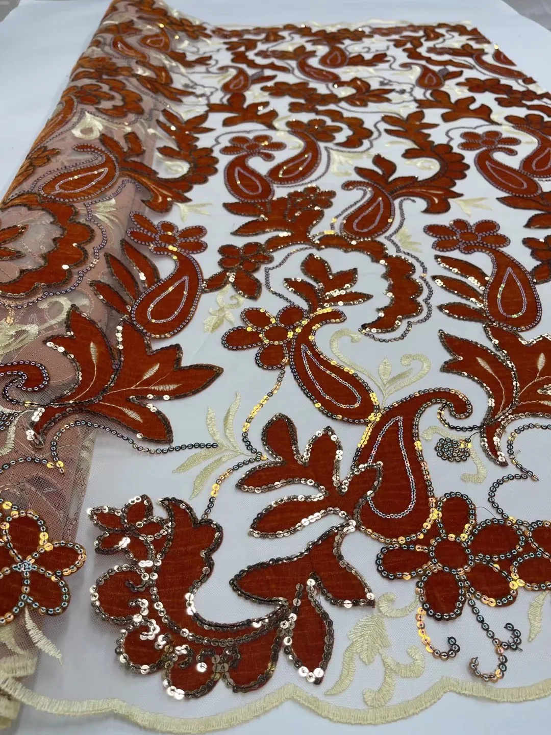 

(5yards/pc) Newest arrival African tulle lace soft French net lace fabric with sequins embroidery for party dress FJY404