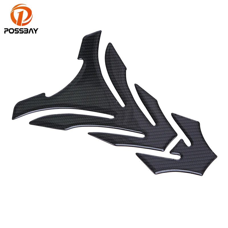 Наклейка на мотоцикл POSSBAY из углеродного волокна наклейка бензобак топливный бак